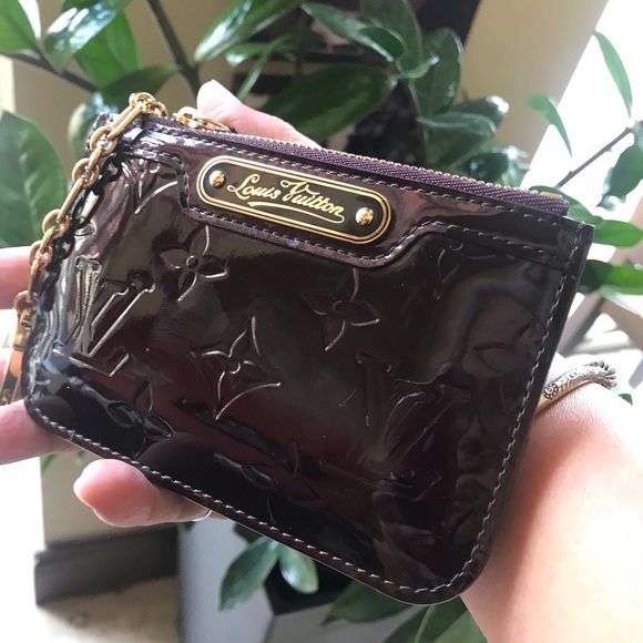 💯Authentic Louis Vuitton Vernis Amarante pochette cles key coin pouch 🥰 - Picture 10 of 16